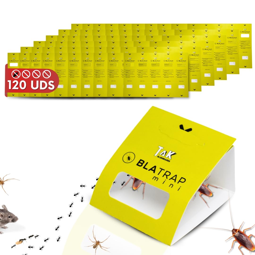 120 szt. - Samoprzylepne pułapki na karaluchy - zestaw 120 szt. | Łapacz fizyczny wolny od insektycydów, do użytku domowego i komercyjnego - Wyprodukowano we Włoszech