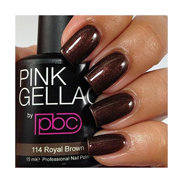 PINK-Gellac-114-Real-Marron-UV-nagellack-profesional-Gel-Esmalte-de-unas-Goma-Laca-para-al-menos-14-dias-Perfecto-brillante-unas