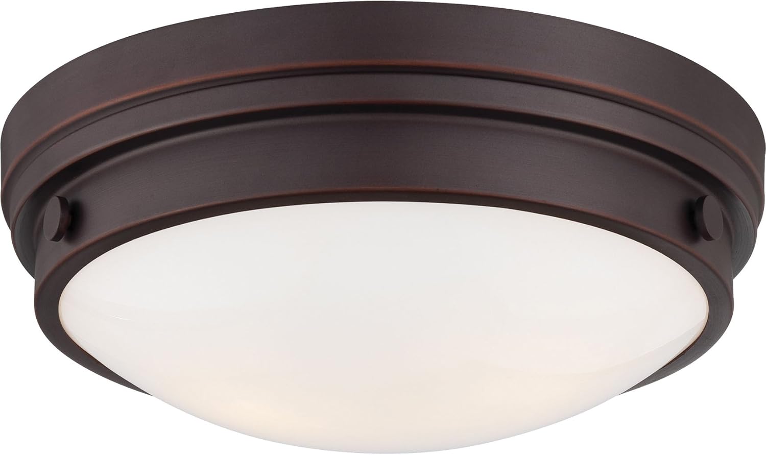 Blасk Frіdау - 70% оƒƒ Minka Lavery Flush Mount Ceiling Light Round 823-167 2LT 120 Watt (5"H x 13"W) Glass Bronze