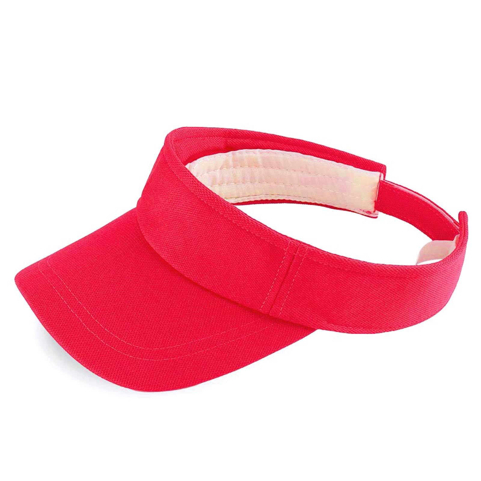 MK MATT KEELY Visor czapka z daszkiem dla kobiet i mężczyzn, regulowana, ochrona przed słońcem, czapka baseballowa dla nastolatków, różowo czerwony, jeden rozmiar