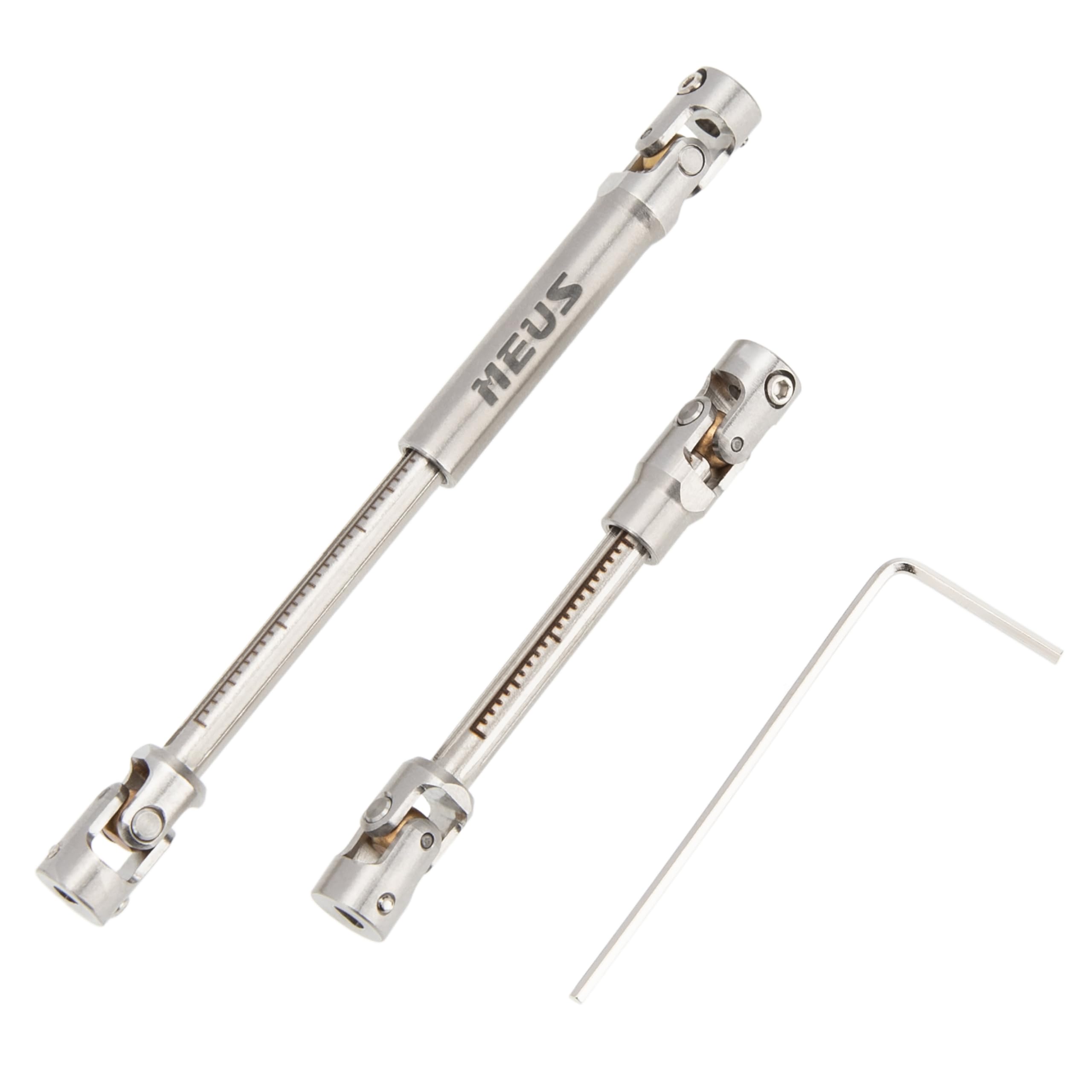 MEUS RACING SCX24 Driveshaft Cut to Length Driveshaft for 1/24 Axial SCX24 RC Crawler Car (Silver)