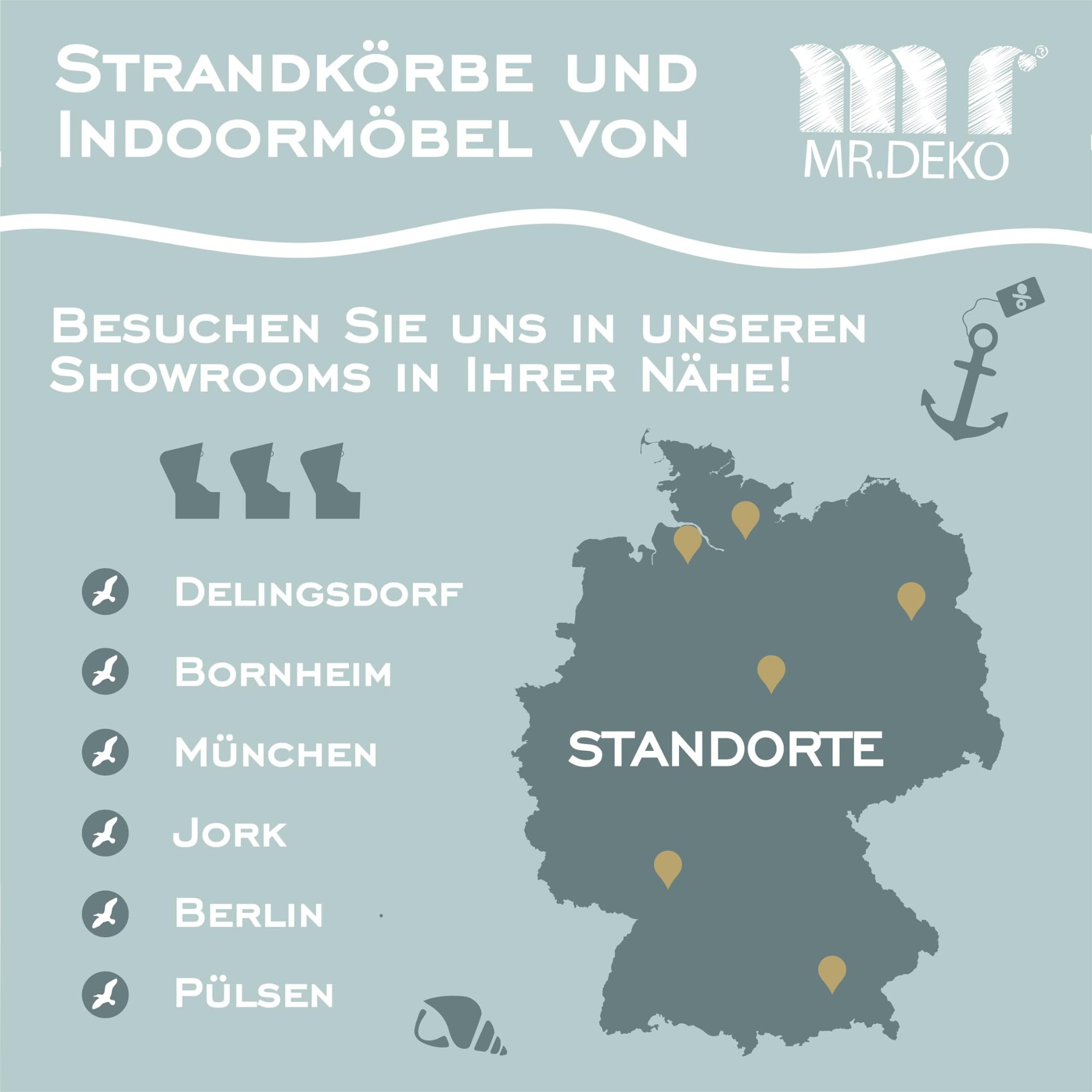 MR. DEKO® Strandkorb Düne Teak 2-Sitzer Bullauge | PE Geflecht Shell | Volllieger Strandstuhl verstellbar | inkl. 4 Kissen Wechselpolster | Strandkörbe fertig montiert aus Teakholz | (Dessin 593)