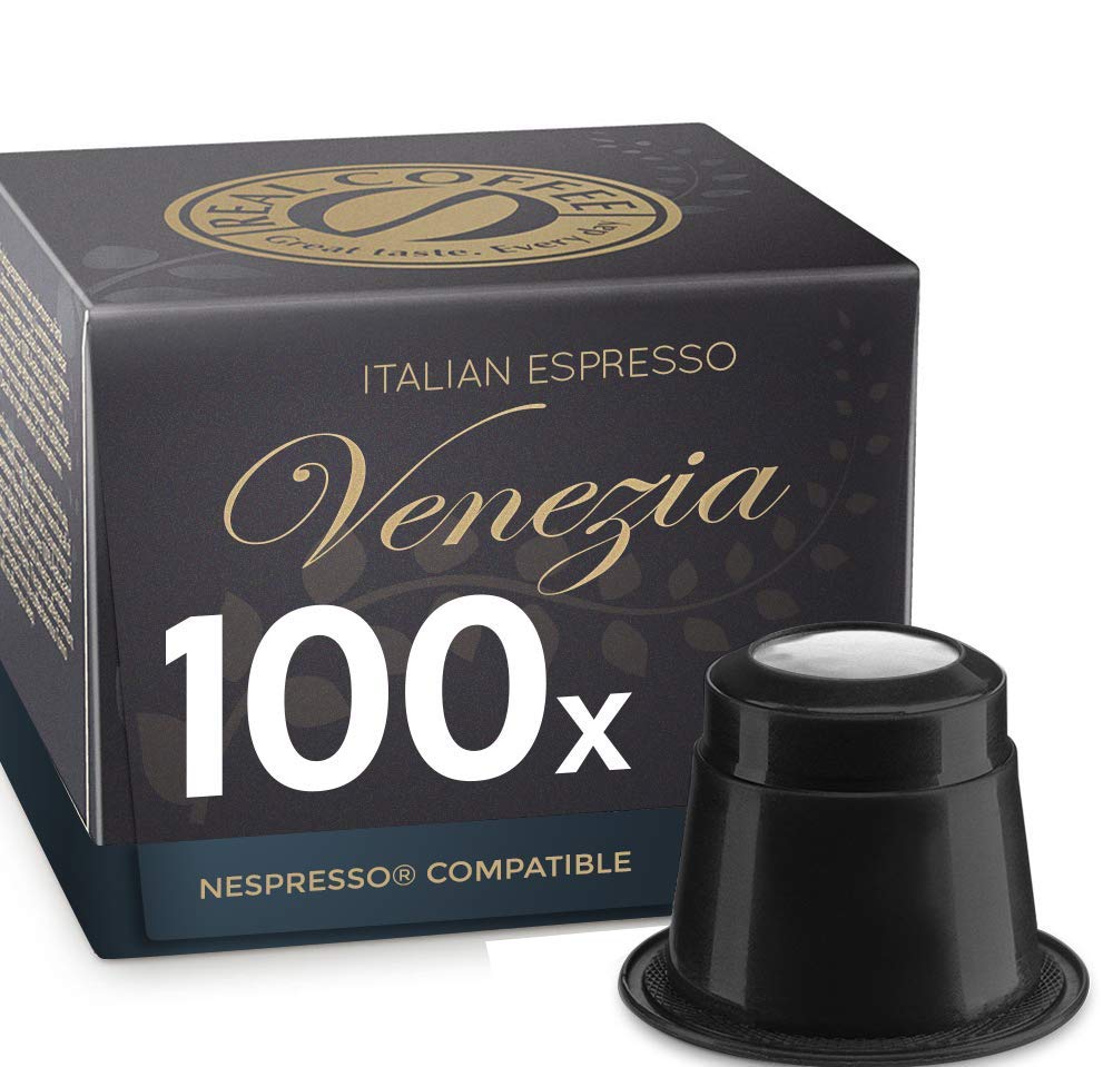 Venezia, 100 Capsules, Nespresso Compatible, by REAL COFFEE, Denmark