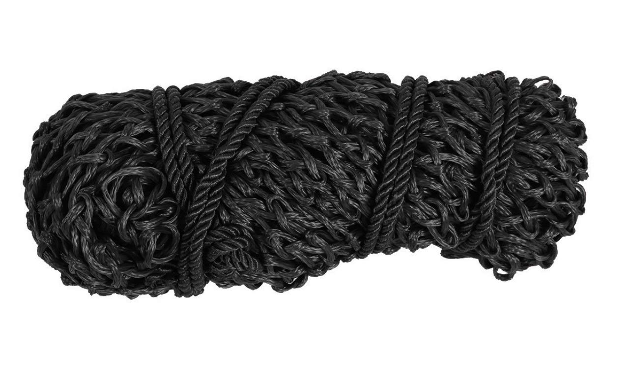 NETPROSHOP Slowfeeder siatka na siano na małą belę siana, 10-20 kg, rozmiar oczek ok. 5 x 5 cm, kolor: czarny