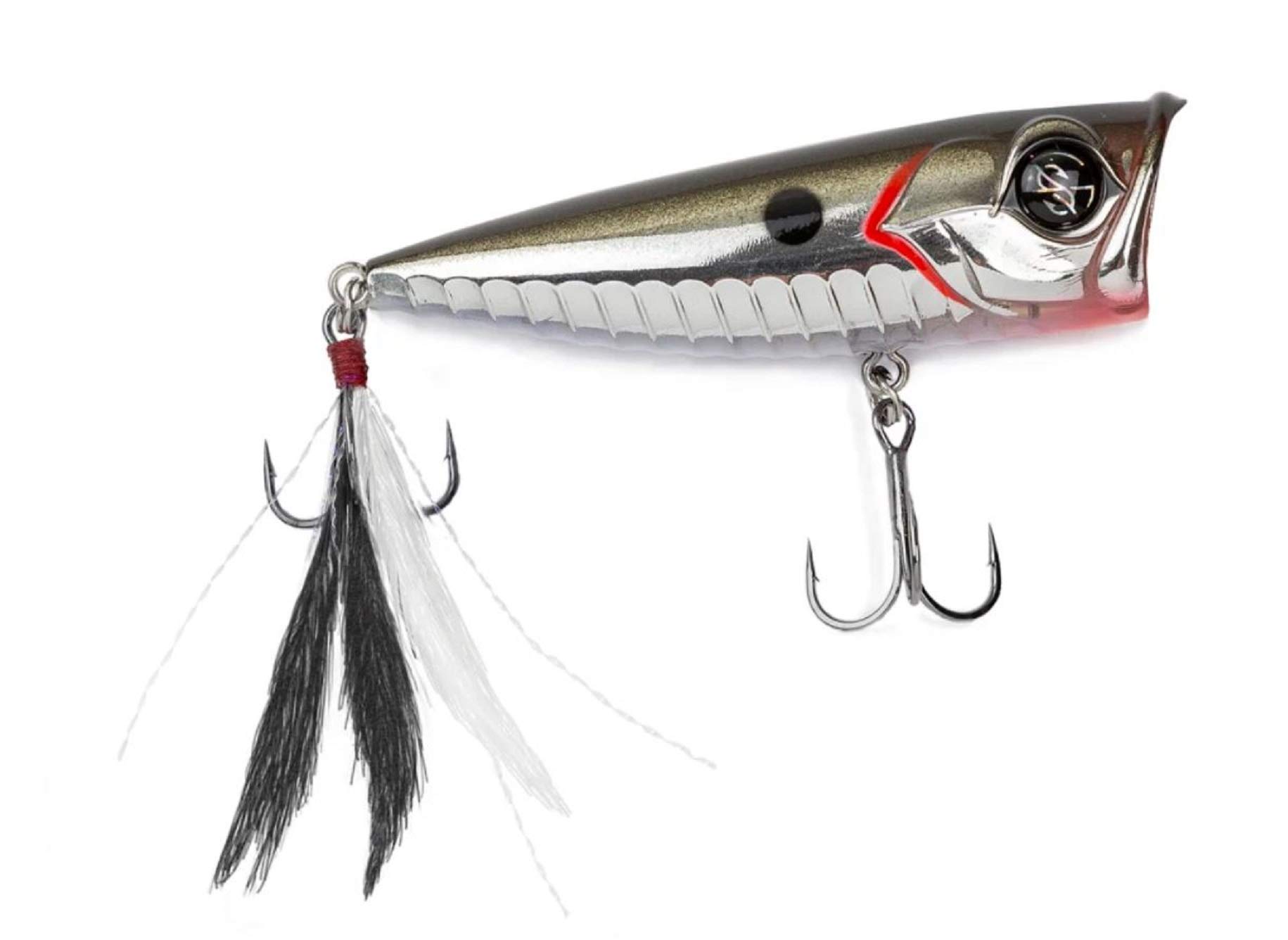 Googan Squad Blooper, 2-3/4 in, 3/8 oz, Topwater, Silver Flash, Bass Fishing Lure