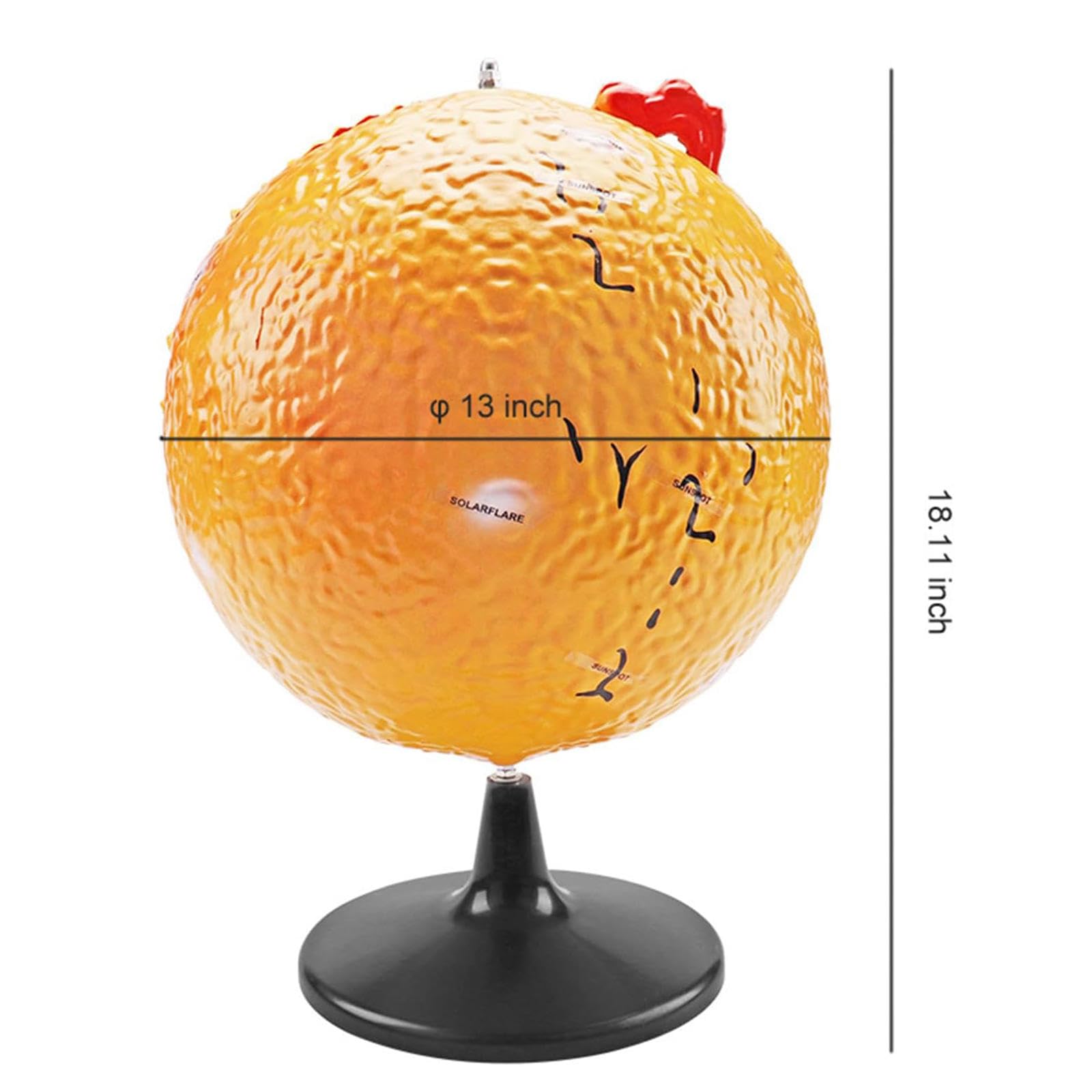 Modelo de sistema solar de 13 pulgadas, ayuda de enseñanza de geografía, biología, herramienta educativa de ciencia para el aula