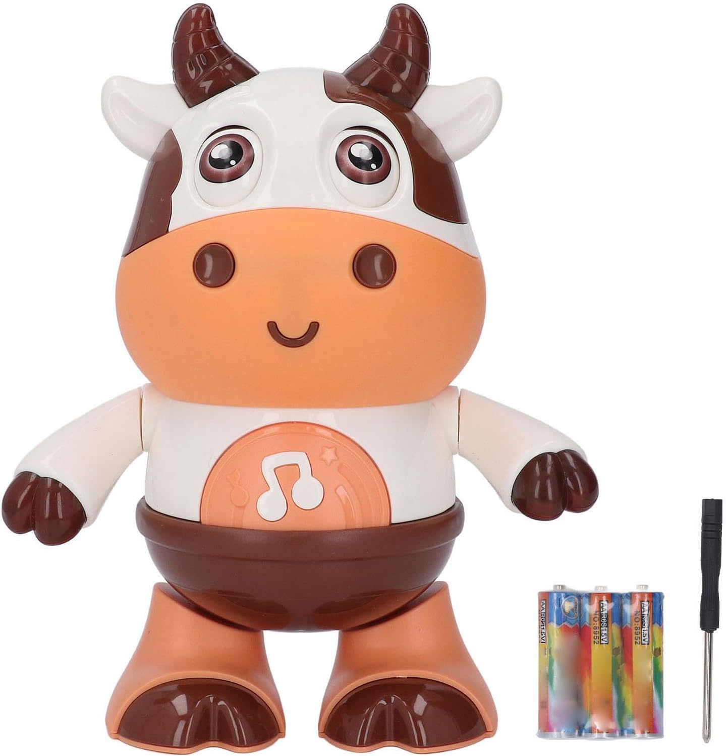 Asixxsix Electric Dancing Cow, Automatic Dancing with Colorful LED Lights Musical Cow Toys, Interactive Walking with Music and Battery Operated for Toddlers Kids Indoor Outdoor Play