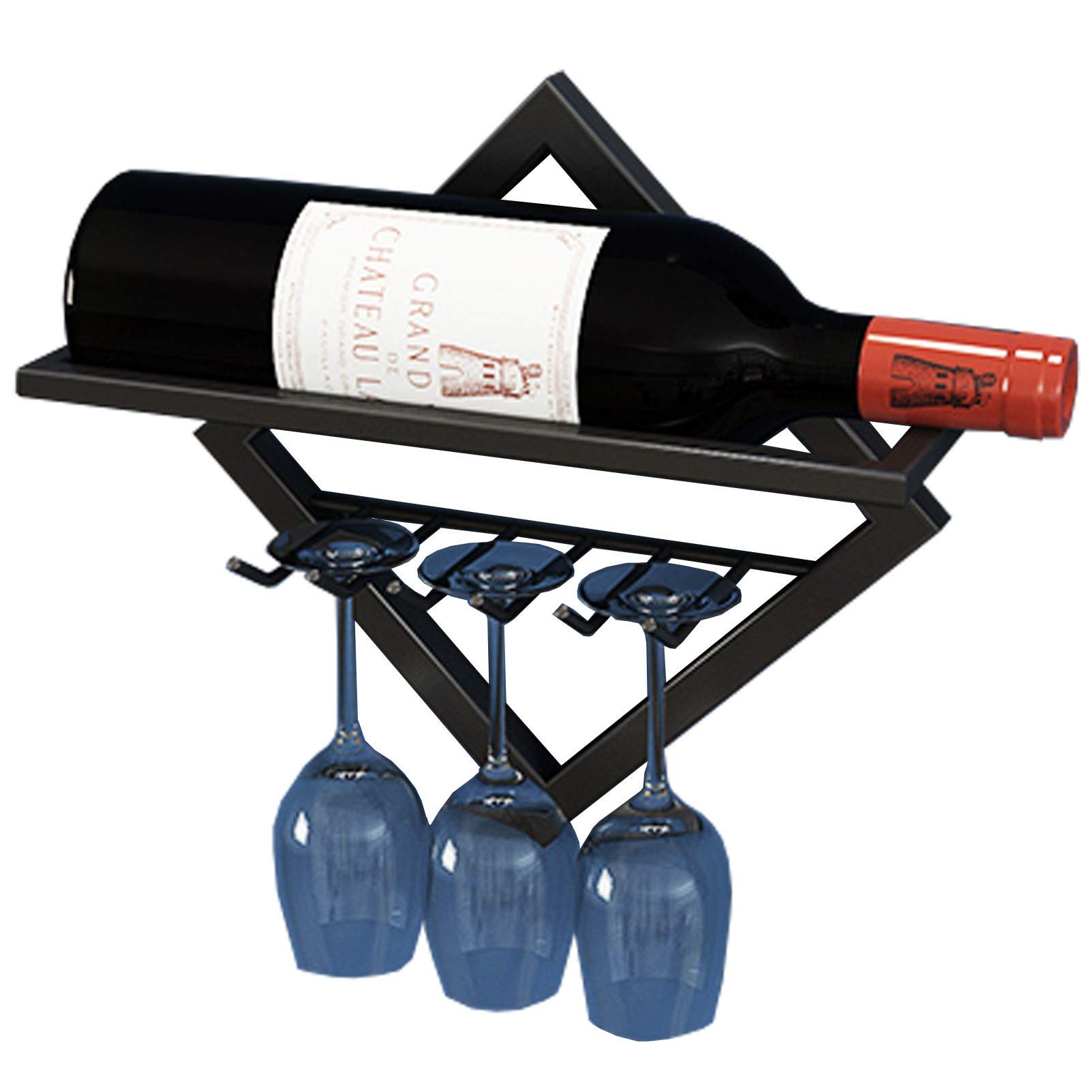Casier à vin créatif mural en métal pour décoration maison
