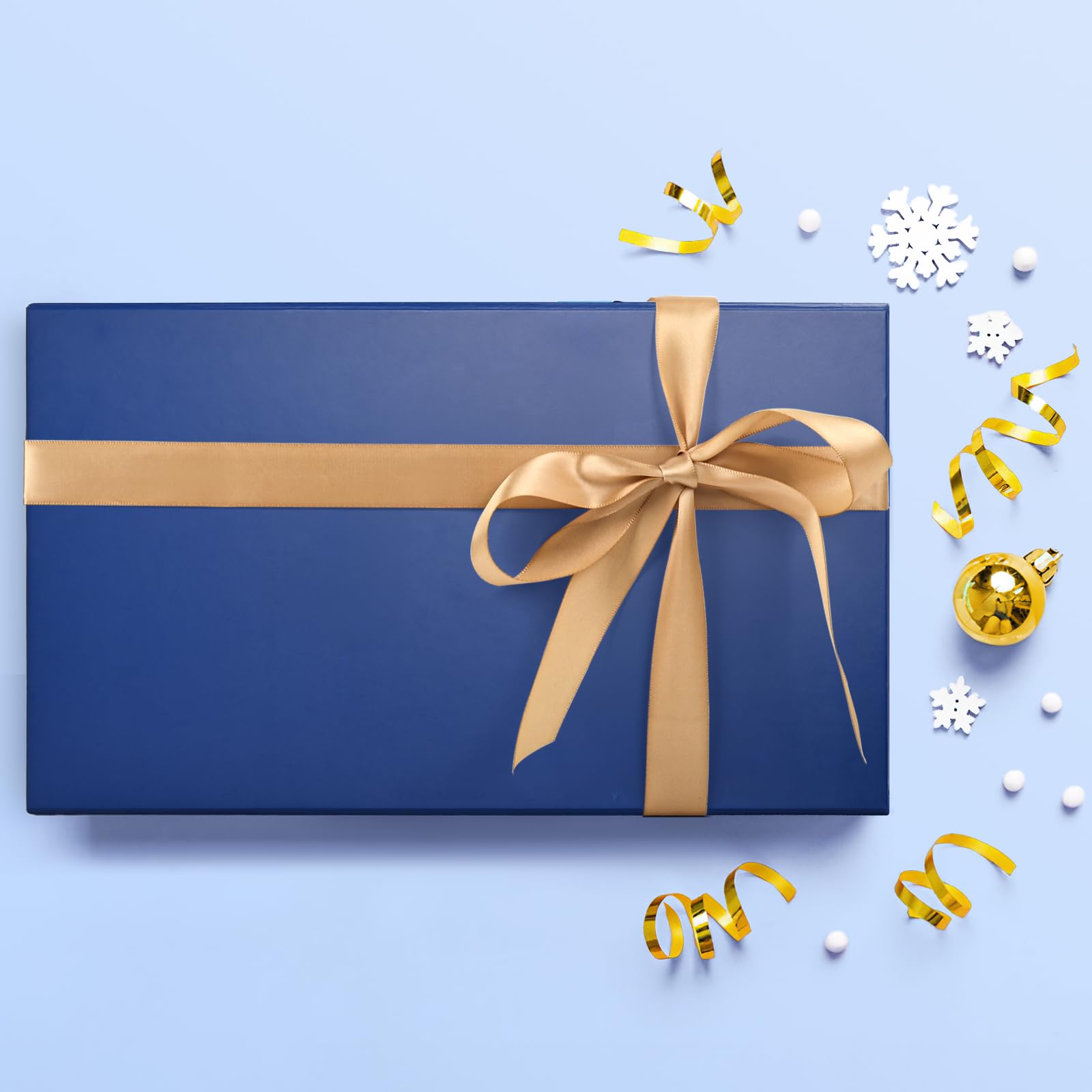 LIFELUM Große Geschenkbox, 35,6 x 21,6 x 11,4 cm, Weihnachts-Geschenkboxen mit Deckel, für Geschenke für Jahrestag, Hochzeit, Antrag, Geburtstag, Geschenkboxen mit zerkleinertem Füllkartonband