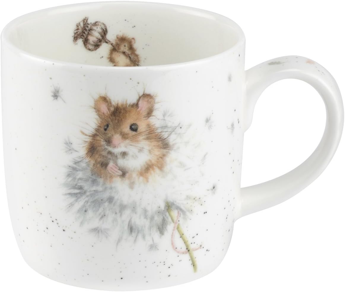 Wrendale Country (Mice) Single Mug, Bone China, Multi Coloured, 12 x 8.4 x 8 cm