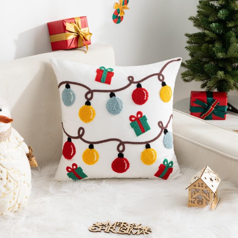 TETSMG Kissenbezug Weihnachten 45x45 cm, 2 Stück...