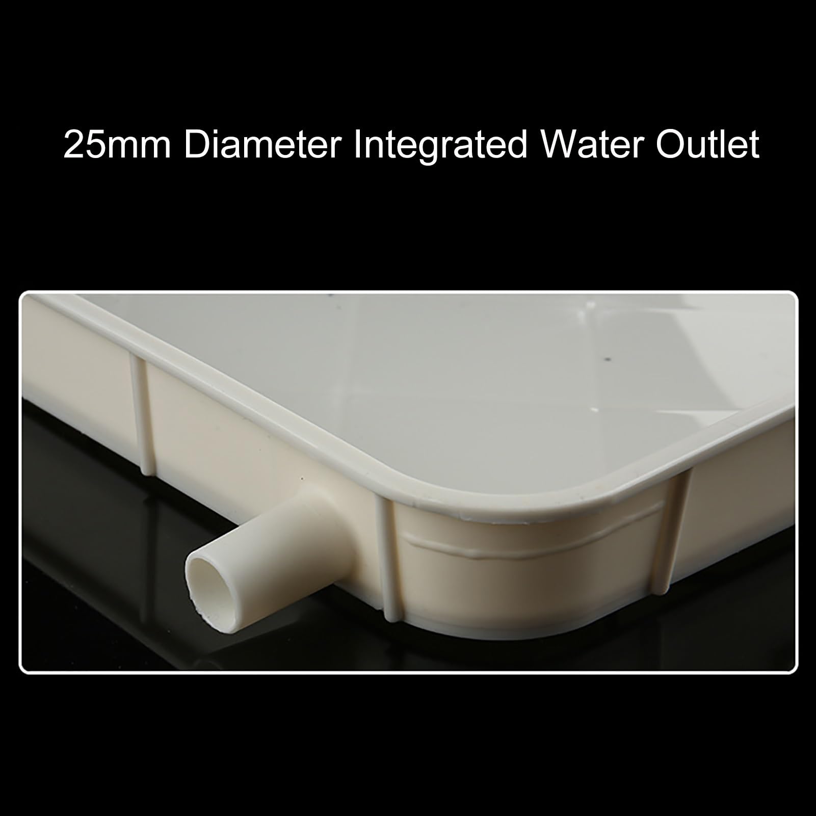 Bandeja de goteo para aire acondicionado con tubo de agua y kit de instalación, accesorio de prevención de fugas de unidad exterior, bandeja duradera para condensador de CA