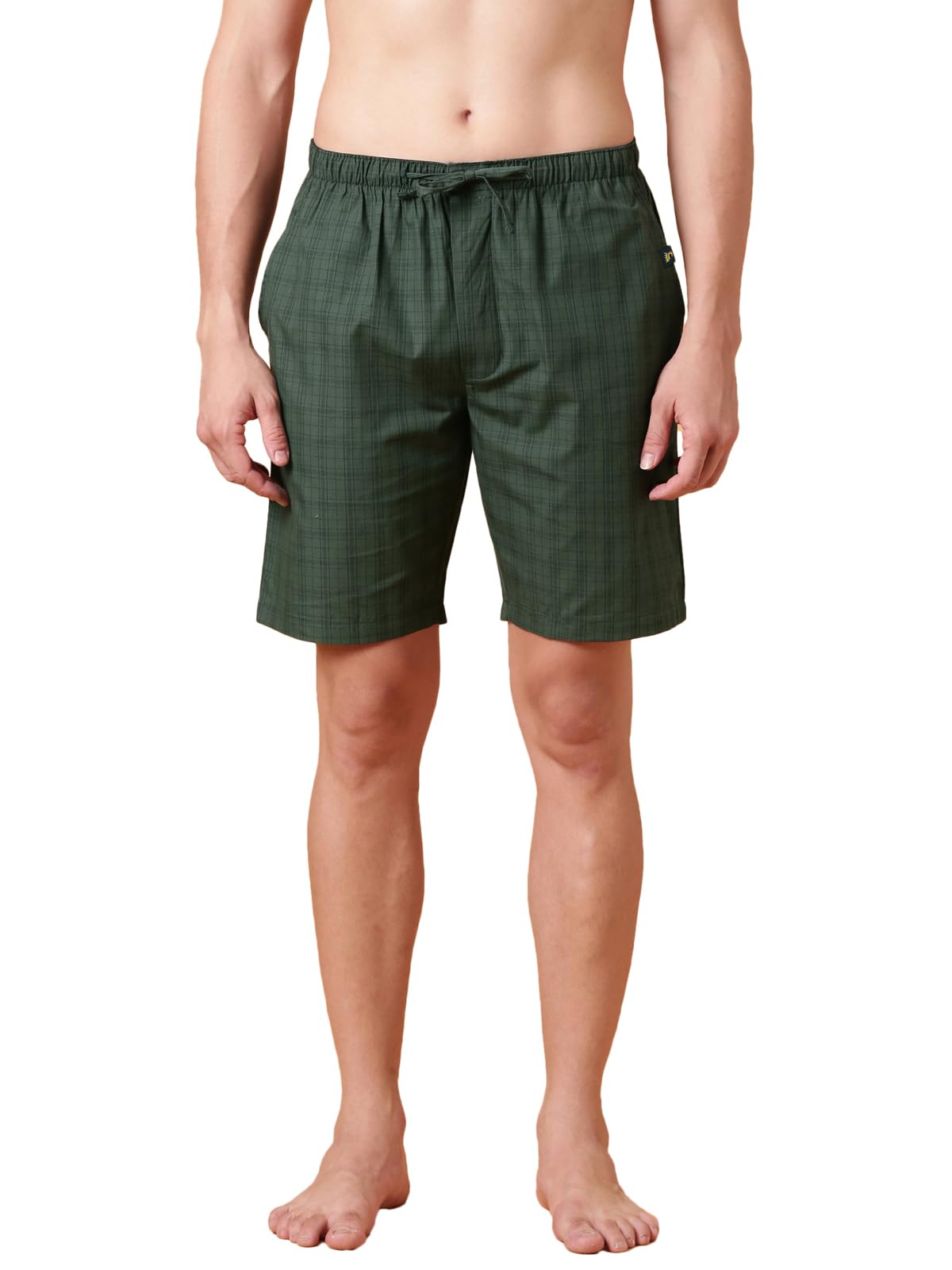 joven Men Checked Cotton Lounge Shorts-picture-13