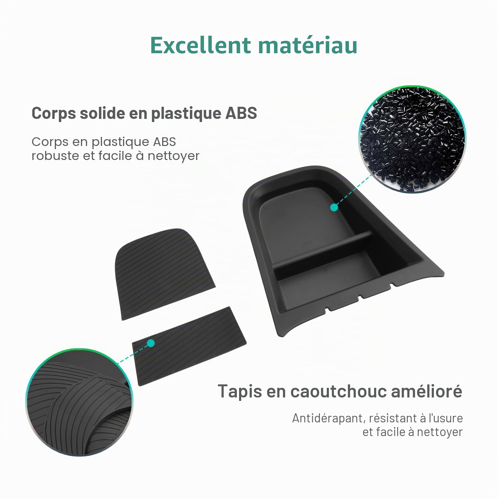 GAFAT Compatible avec Jeep Avenger 2025 2026-2023 Electrique Hybride Console Centrale Boîte de Rangement, au-dessus du Port de Charge, Avenger 4xe Organiseur Multifonction Plateau, Avenger Accessoires