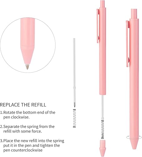 Miniatura 2 de WY WENYUAN 12 bolígrafos de escritura cómodos bolígrafos retráctiles en colores pastel bonitos bolígrafos de tinta negra punta media bolígrafos de