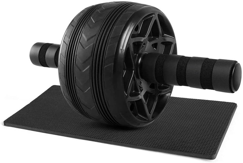 Wheel Machine Abdominal Exercise Trainer and Fitness Workout Equipment for Home Gym with Mat Boxing Training(D)