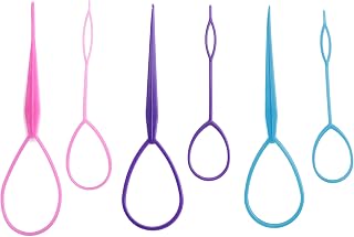 Sowaka 6 Pcs Topsy Hair Tail Tools Plastic Colorful Hair Braid Accessories Ponytail Maker French Braid Tools Kit Loop for Women Girls Hair Styling Supplies