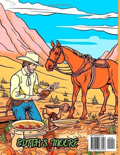 Cowboy Coloring Book For Kids: Wild West Coloring Book With Illustrations Of Cowboy, Horse Riding, W