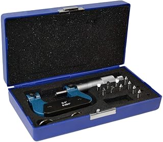 Range 0-1 Inch Screw Thread Micrometer Kit Rachet with Fitted Case