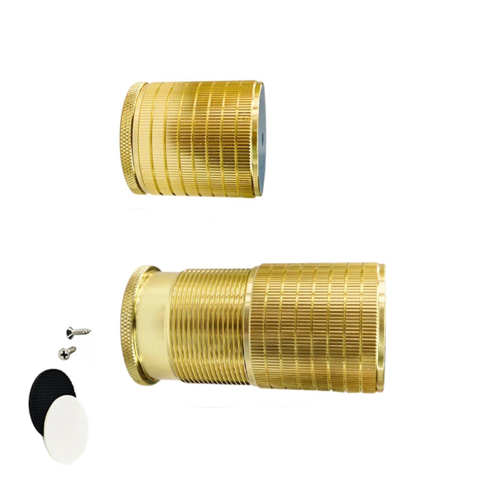 Kaeltsyn Bright Gold 43Mm Bed Risers With Nonslip Base Replacement For Furniture Legs Aluminum Alloy Feet Bed Frame Elevators