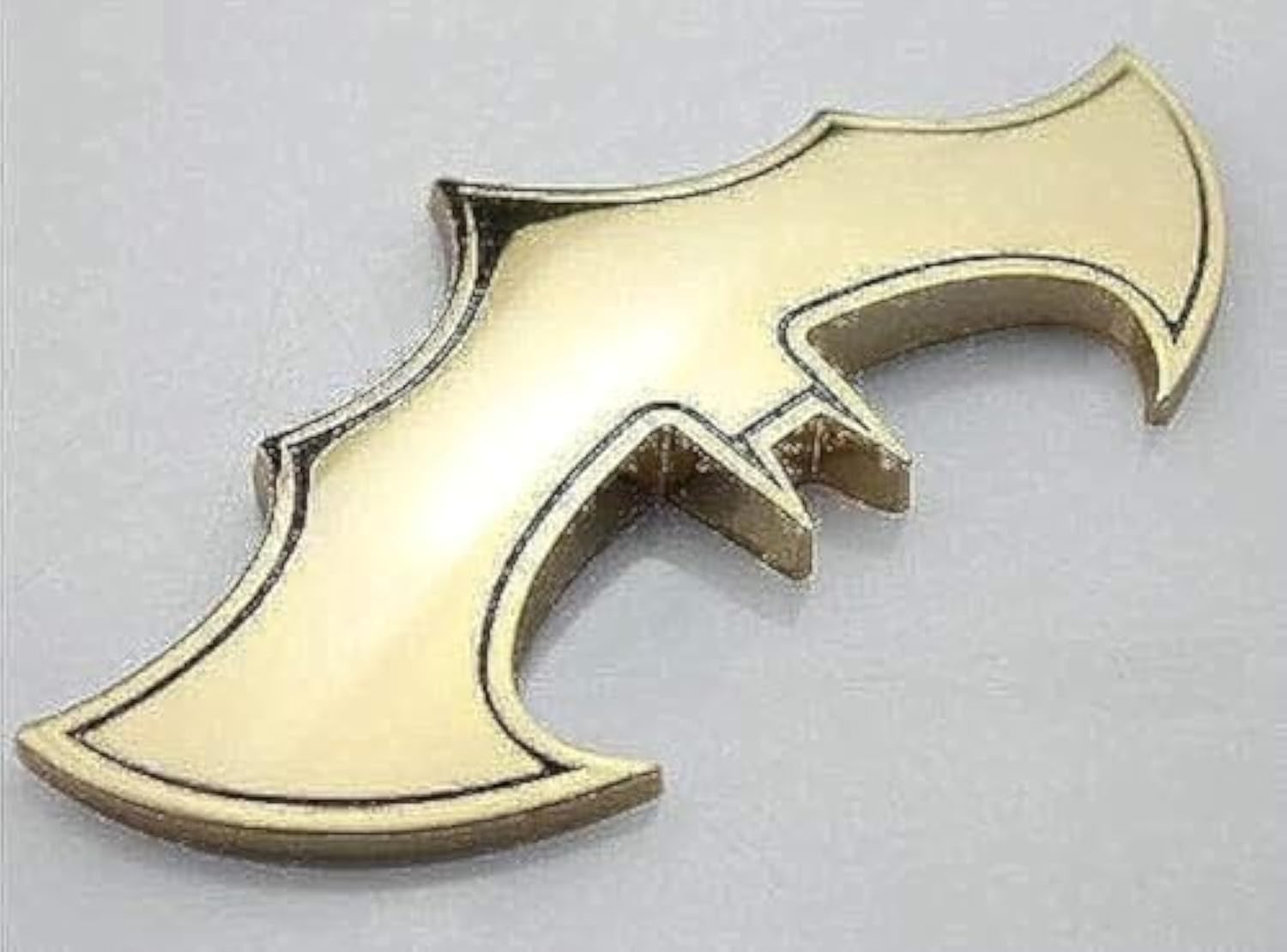 Metallic car sticker bat shape gold color