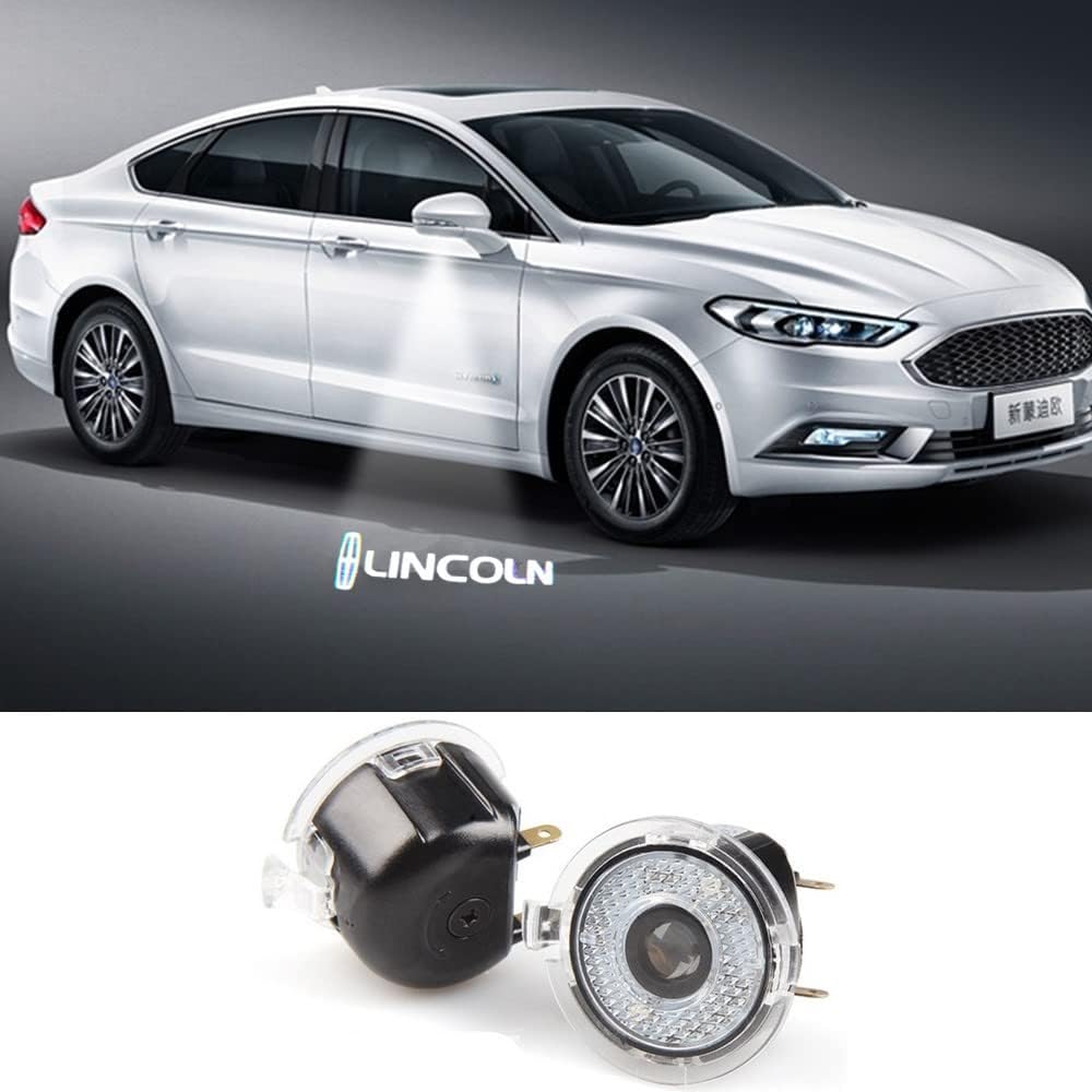 2pcs Car LED Side Mirror Logo Puddle Lights