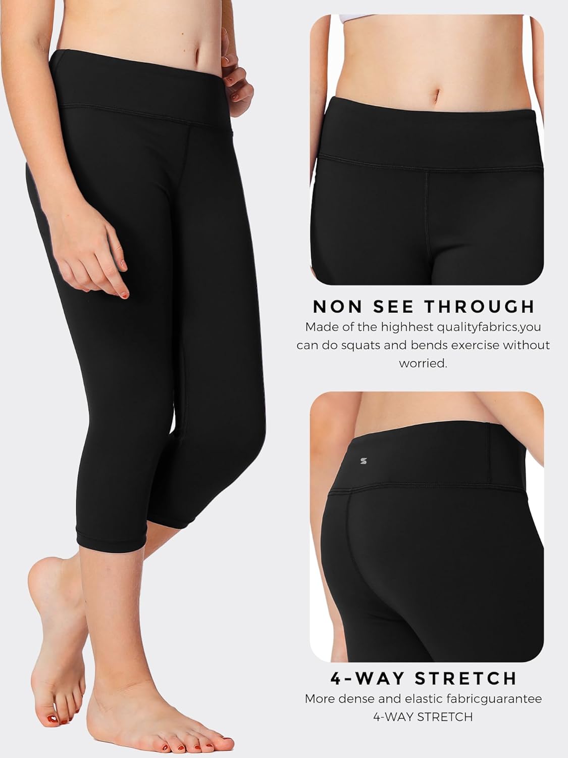 Stelle Girls Athletic Leggings Kids Dance Workout Running Yoga Pants with Hidden Pocket - Image 5