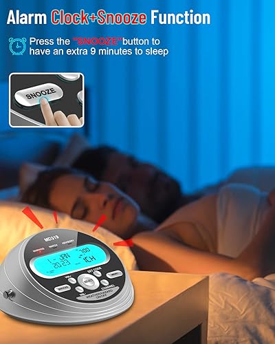 Miniatura 7 de Radio de alerta meteorológica NOAA S.A.M.E. Programación localizada, radio de emergencia con más de 80 alertas de emergencia, reloj despertador,