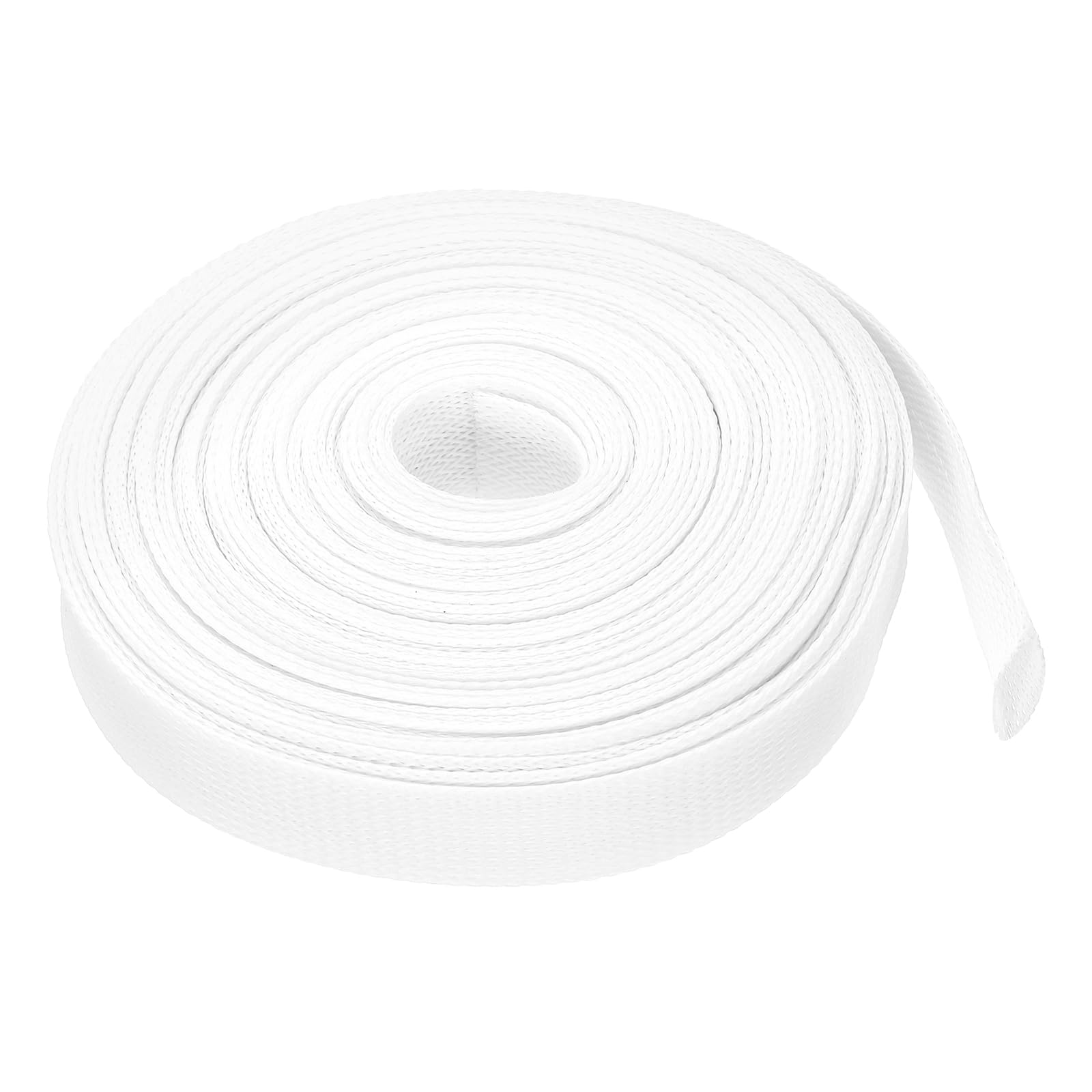 sourcing map Expandable Sleeving, 1 9/16-inch 50ft Cable Sleeve, White
