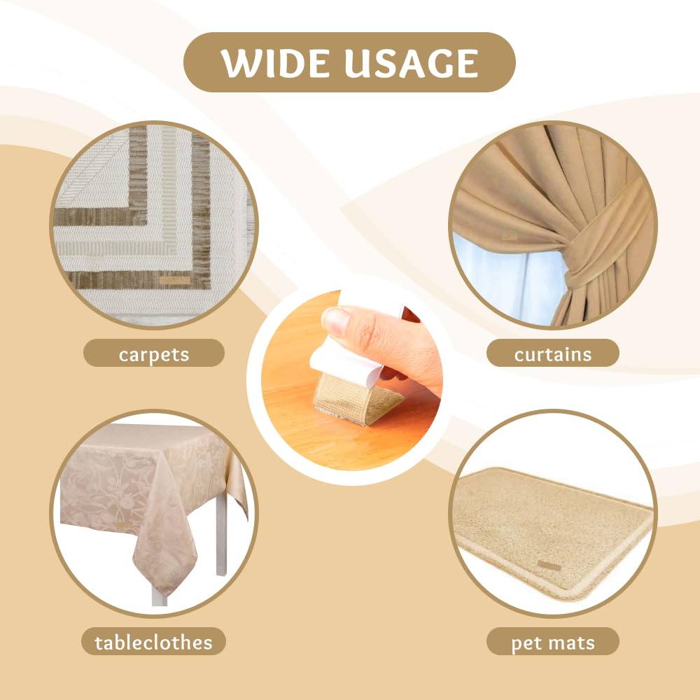 Cinta de beige de 2 pulgadas, cinta autoadhesiva de 10 yardas, cierre resistente, ideal para fijar ventanas, alfombras, proyectos de bricolaje, manualidades, hogar, oficina