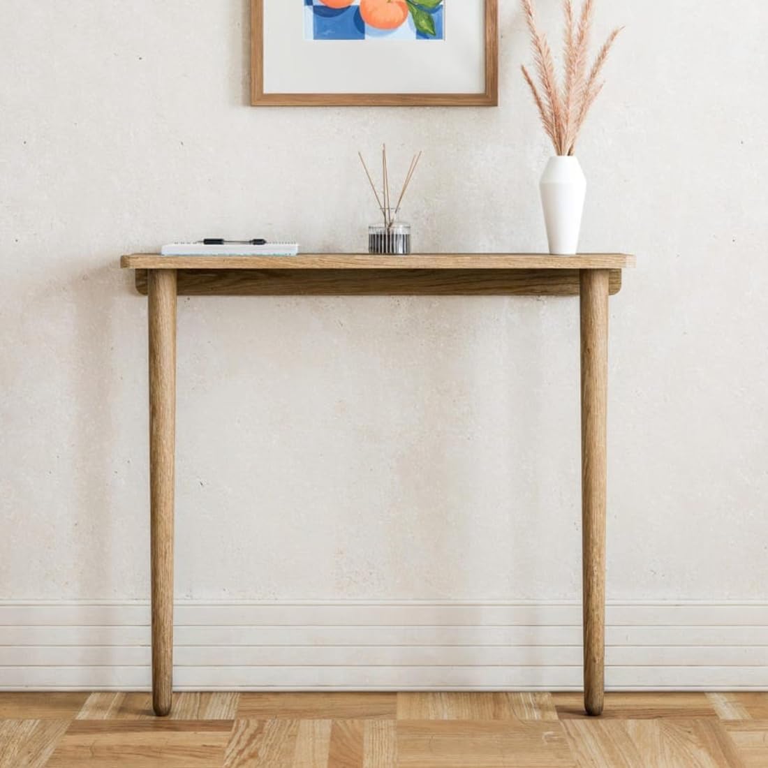 Craftsline 100cm Long Console & Sofa Table for Living Room or Hallway | Wooden Entryway Table with Storage Shelf for Books, Décor, and Accessories | Stylish Furniture for Home, Office