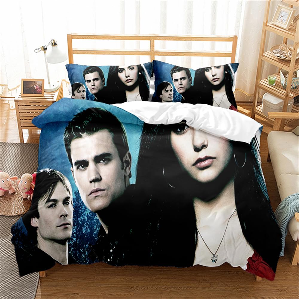 Ste-X Boys Tvd 06 Bedding Set Vampire Diaries Duvet Cover Set For Girls Junior/Cot Bed Reversible Lovely Colorful Comforter Cover (200X200cm(Double),)