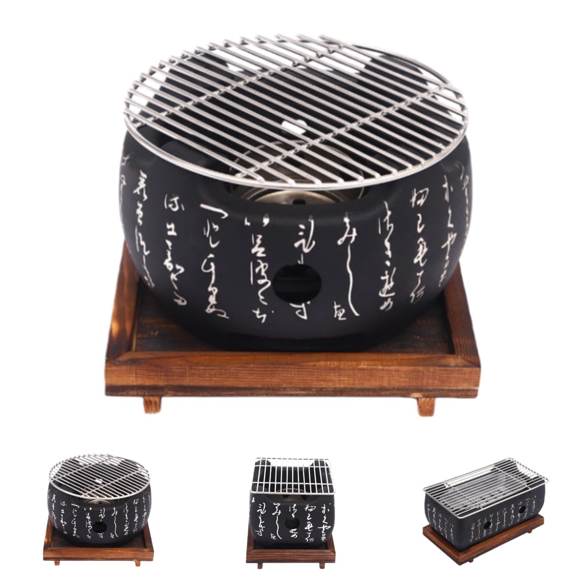 Amazon.co.jp: ShineLuxe【木炭/アルコールバーベキューコンロ 】輪 鍋