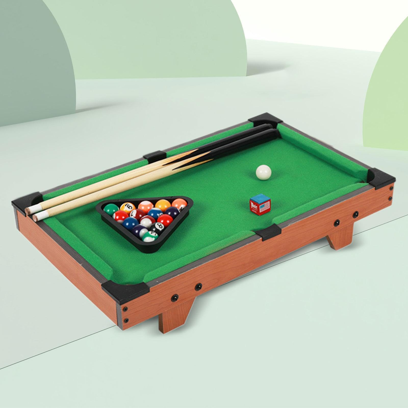 Tavolo da Biliardo Mini Premium con Tutti Gli Accessori necessari per attività serali di Gioco in Famiglia, 1 Set di Palle da Biliardo, Triangolo per