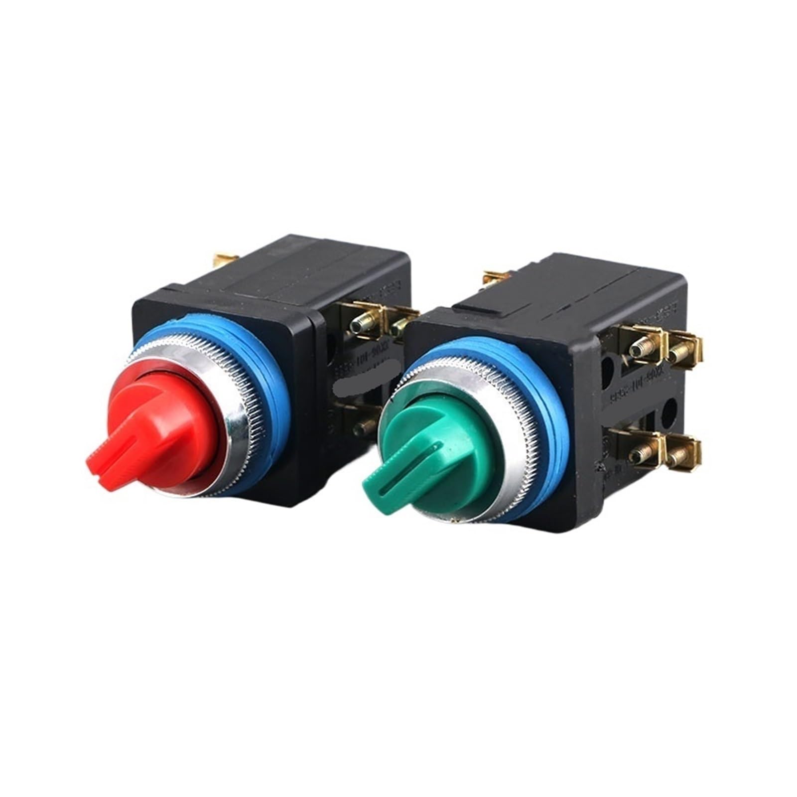 Bouton rotatif P132 rouge à 3 positions pour commutation électrique 380V LA18-22X3