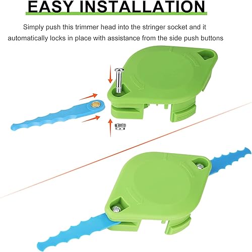 Miniatura 4 de THTEN 29252 29092 - Cuchilla de repuesto para recortadora compatible con Greenworks 21302 21332 21342 20V 24V 40V 18 unidades