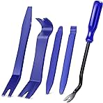 GOOACC 5PCS Auto Trim Removal Tool Kit No-Scratch Pry Tool Kit for Car Door Clip Panel & Audio Dashboard Dismantle -5PCS