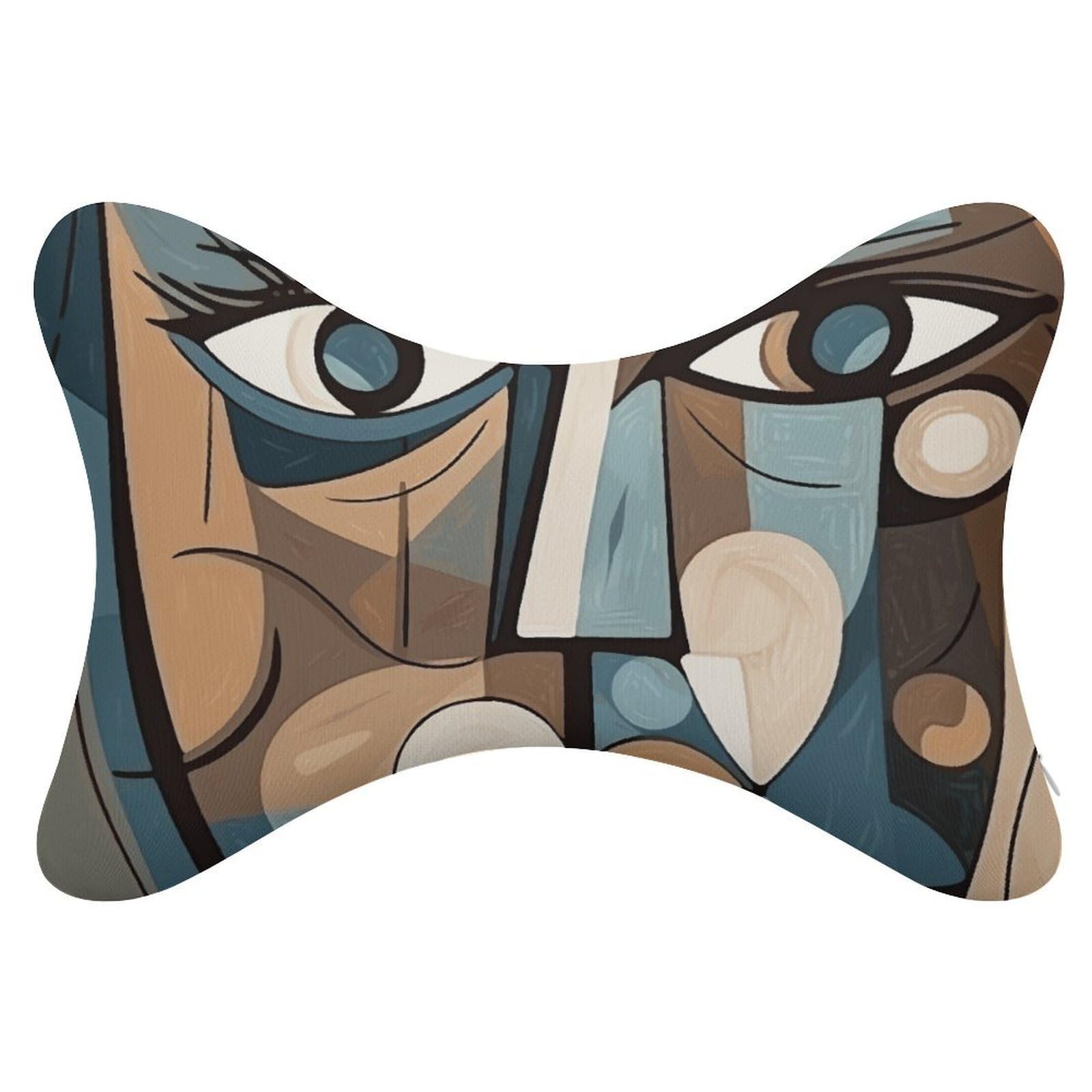 Adfgyerh Style Smiling Woman Drawing Pillow ，Memory Foam Pillow Core，Cushion,Provide Neck Support，Car Pillows For Travel Car Seats And Home Offices.