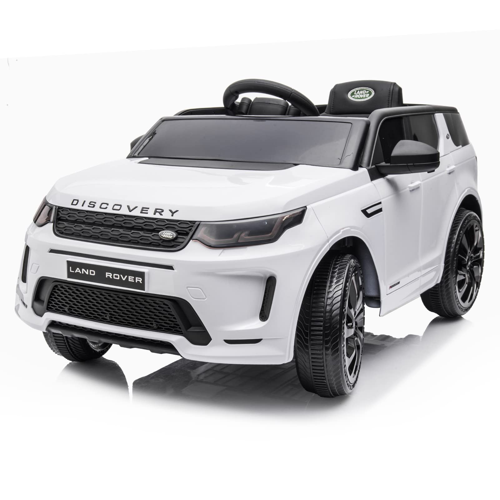Jojoka Ride on Cars for Kid 4-8, 12V Licensed Land Rover Ride Electric Car for Kids with Parent Remote Control, MP3 Player, Rocking, Pull Rod (White)
