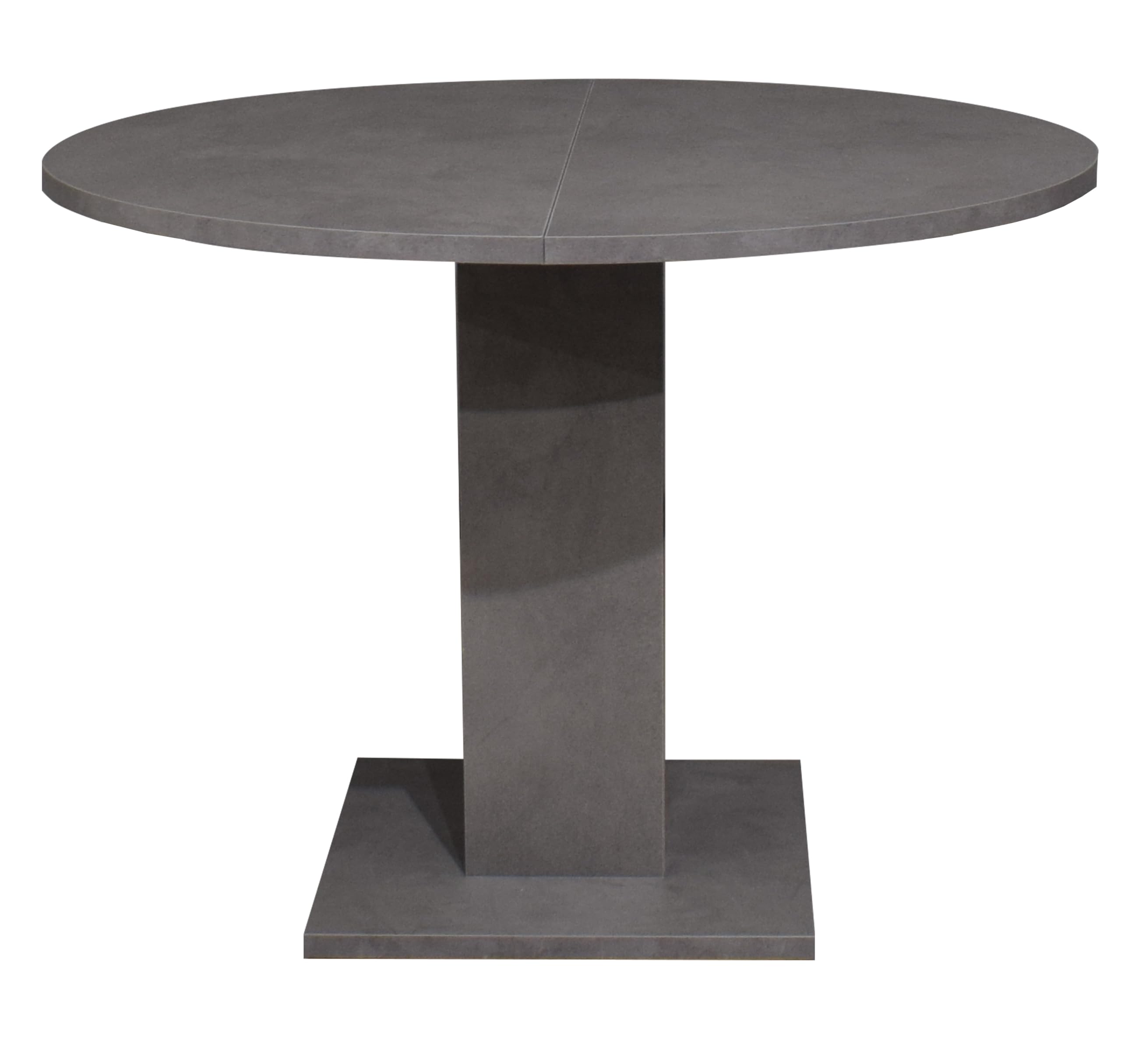 Mäusbacher Säulen-Esstisch (ausziehbar) Graphit – 90–130 x 76 x 90 cm