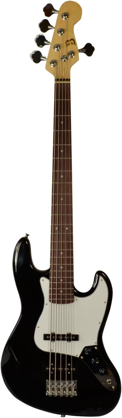 Electric Bass Guitar 5 String Black by Bryce