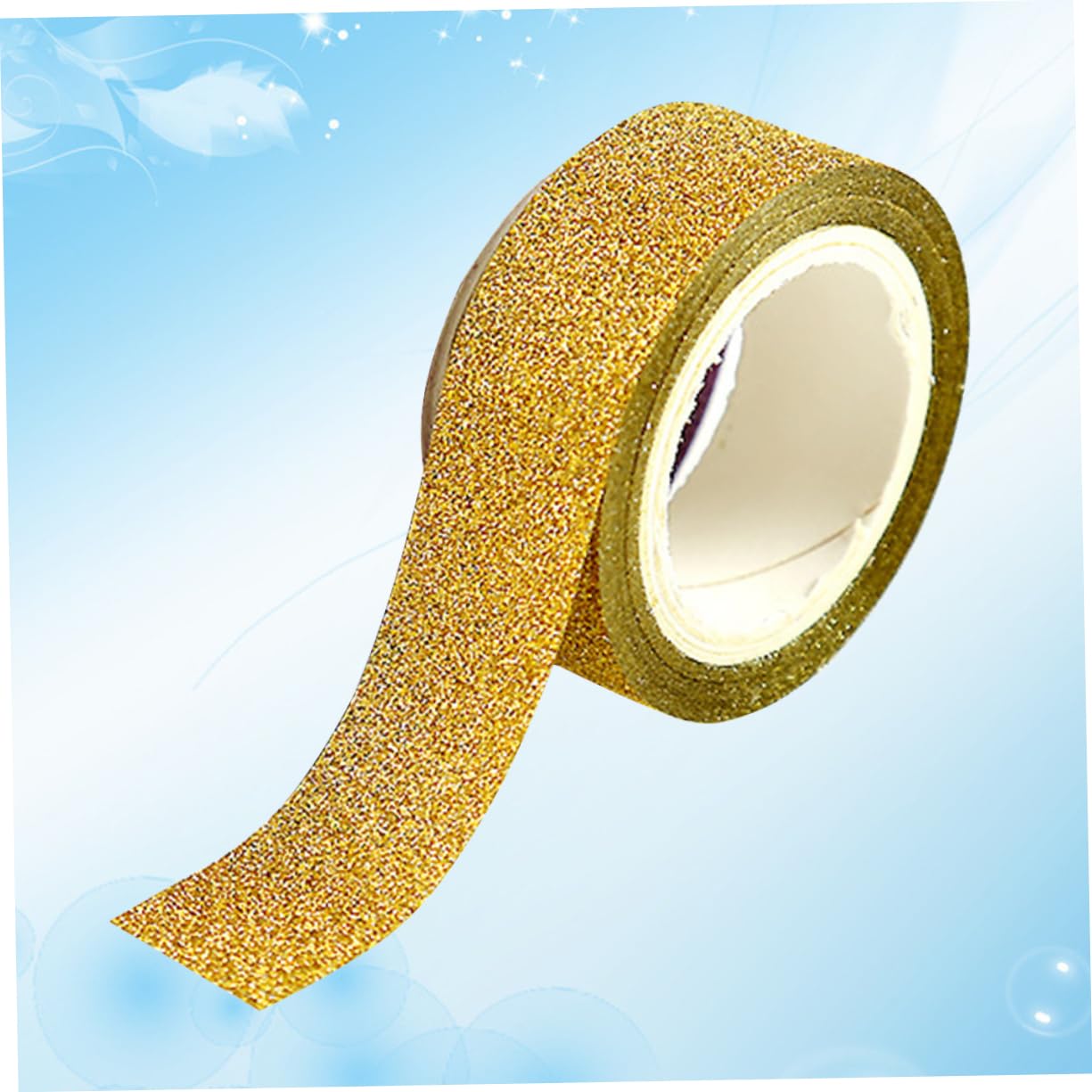 Ruban Adhésif Décoratif à Paillettes Or en Opp pour Loisirs Créatifs