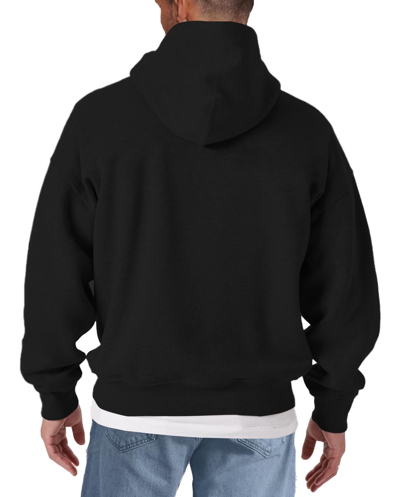 MAKAYA bluza z kapturem męska z motywem graffiti i księżyca astronauta streetwear luźny hoodie