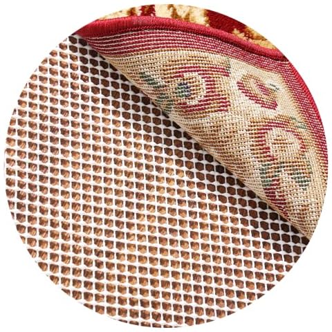 Rose Home Fashion RHF Non-Slip Area Rug Pad Round 4' - Protect Floors While Securing Rug and Making Vacuuming Easier Round 4' Cover