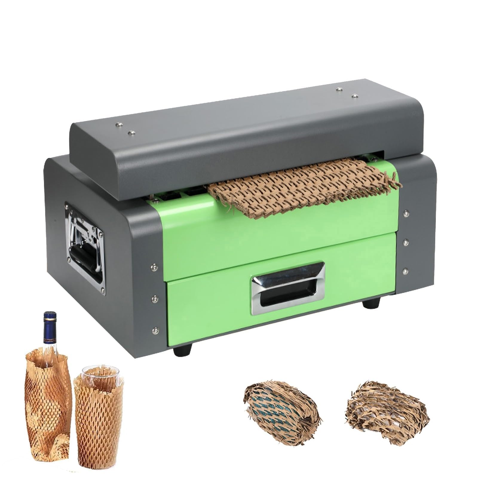 Maszyna do cięcia tektury falistej, urządzenie do cięcia kartonu, przełącznik obrotowy, szerokość 325 mm, pojemność 3 m/min, zamienia karton w materiał opakowaniowy, aby każdy kruchy przedmiot