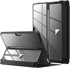 MoKo Case for Microsoft Surface Pro 8 13" 2021, Shockproof Protective Cover Case with Transparent TPU + PC Shell, Compatib...