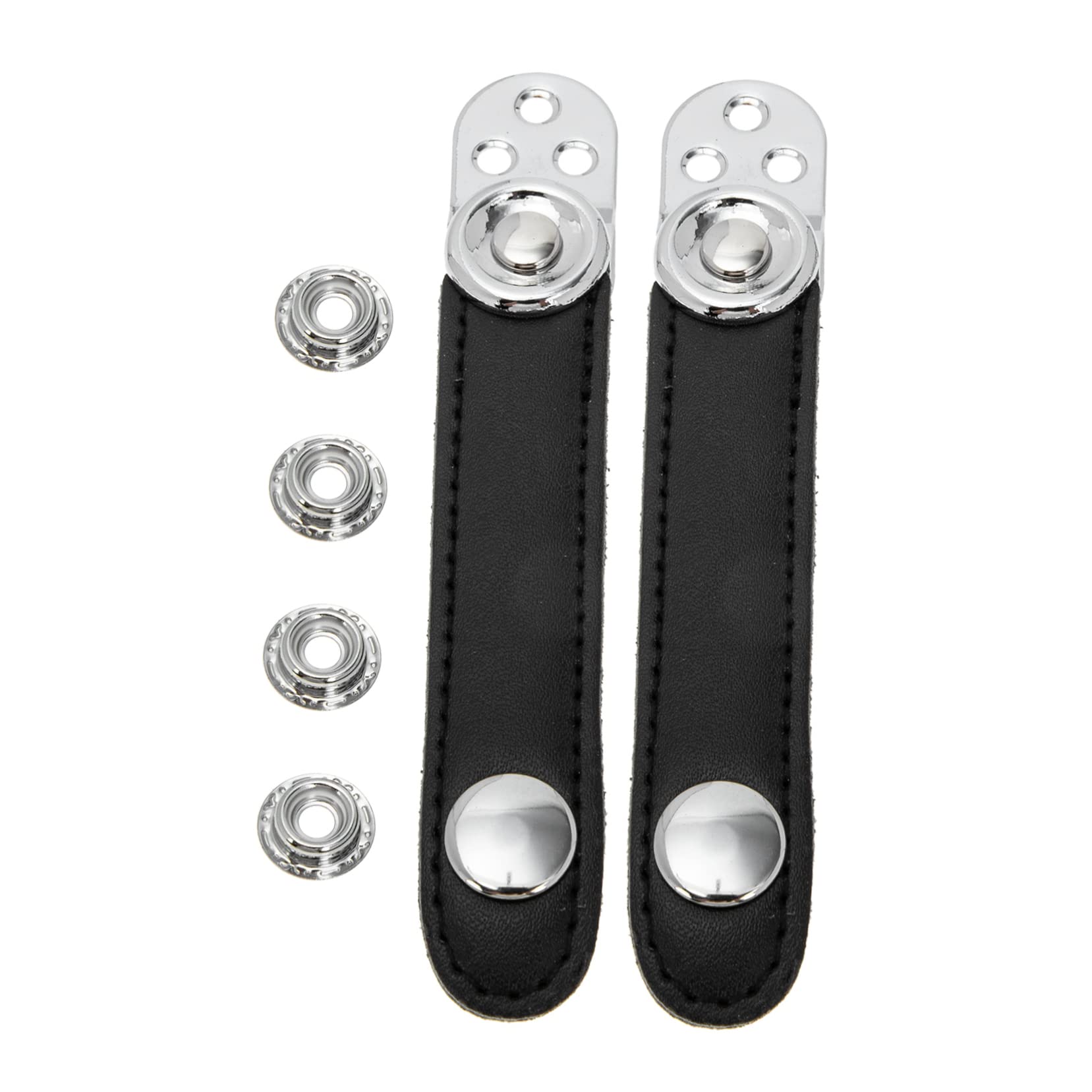 BESTonZON Concert-ready Accordion Accessories Black Cowhide Belt Straps for Bellows