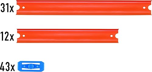 Miniatura 3 de Hot Wheels Paquete de auto y mega pista con estuche de carreras, 9 autos de juguete, pista de 40 pies, conectores y pantalla con función de carrera