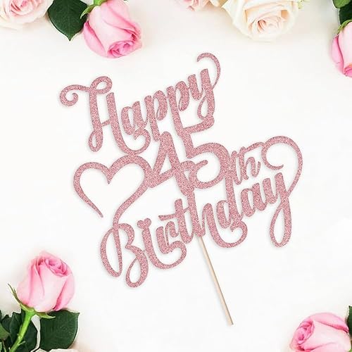 Miniatura 258 de Decoración para tarta de cumpleaños número 15 con purpurina dorada – 15 aniversario/cumpleaños – Hello 15, Cheers to 15 años, 15 & Fabulous Cake