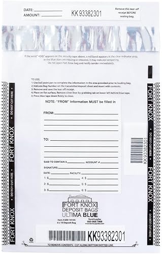 Miniatura 2 de BankSupplies Ultima - Bolsas de depósito transparentes azules de 8 pulgadas de ancho x 10 pulgadas de alto, paquete de 400 unidades, para transporte